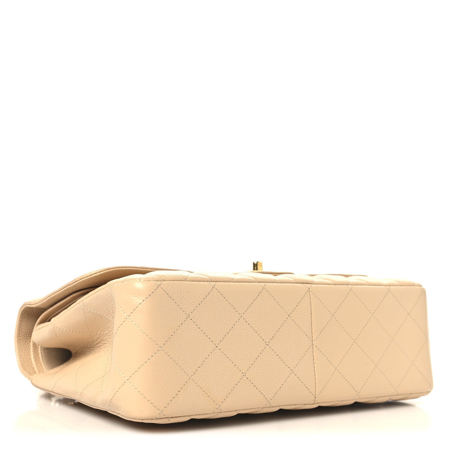 Chanel Caviar Quilted Jumbo Double Flap Beige Clair