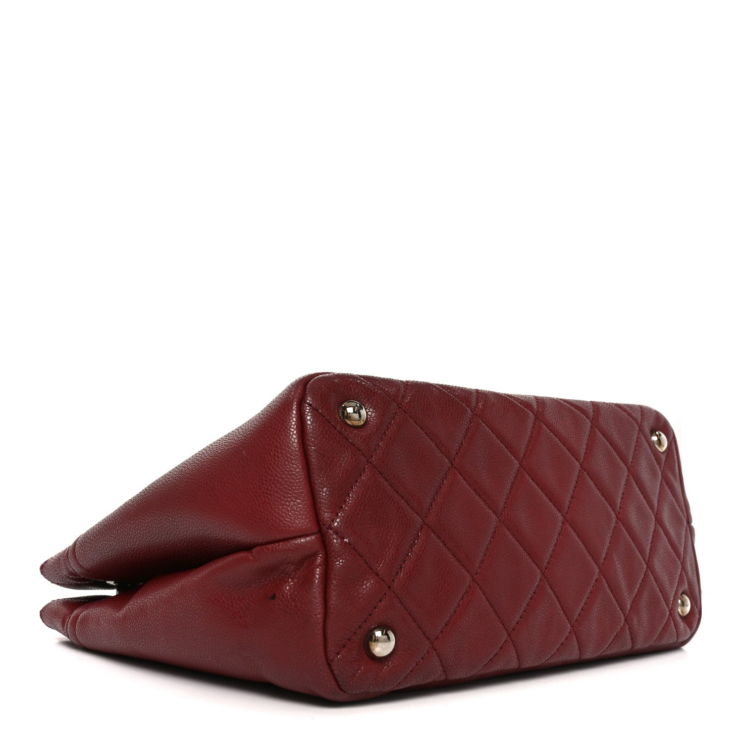 Chanel Caviar Quilted Large Timeless CC Soft Tote Dark Red