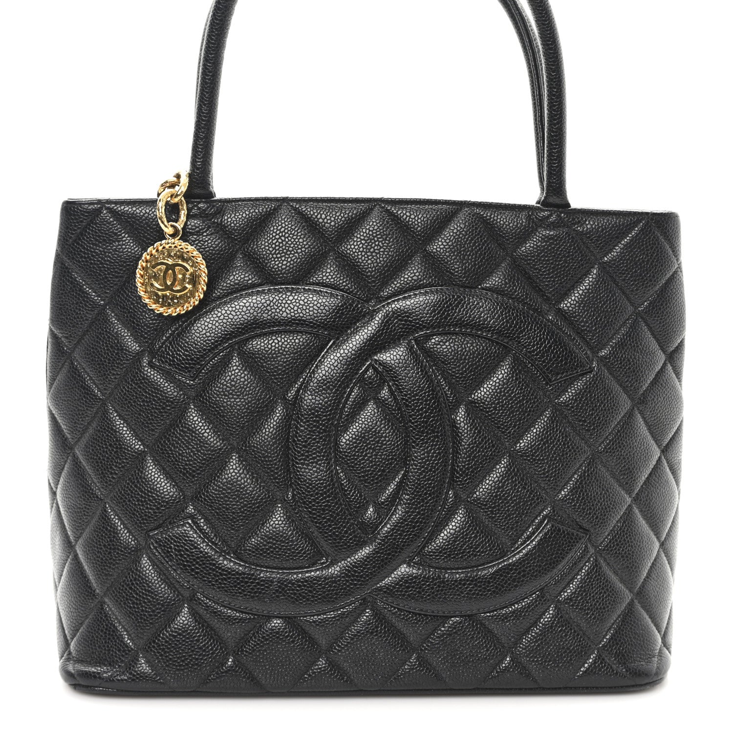 Chanel Caviar Quilted Medallion Tote Black