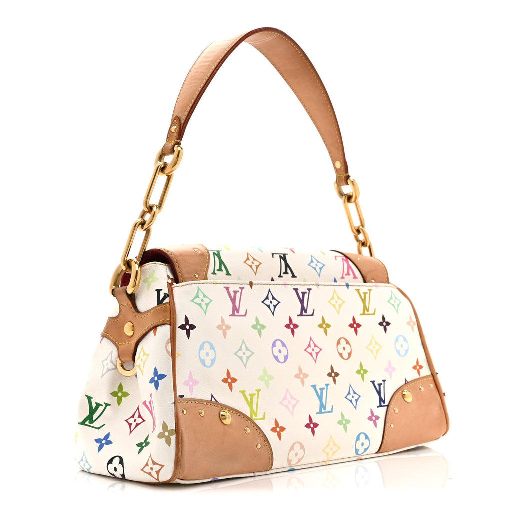 Louis Vuitton Monogram Multicolor Beverly MM White