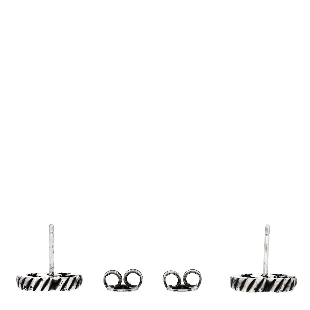 Gucci Sterling Silver Torchon Double G Earrings