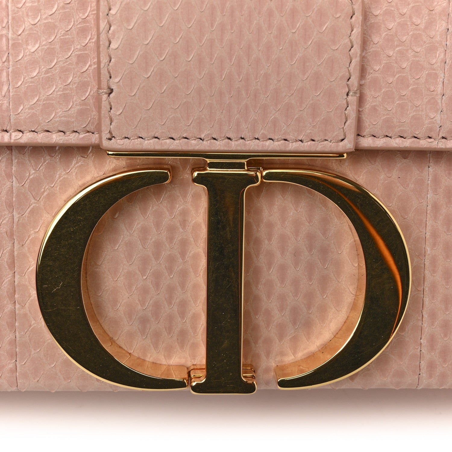 Christian Dior Snakeskin 30 Montaigne Box Bag Rose Clair