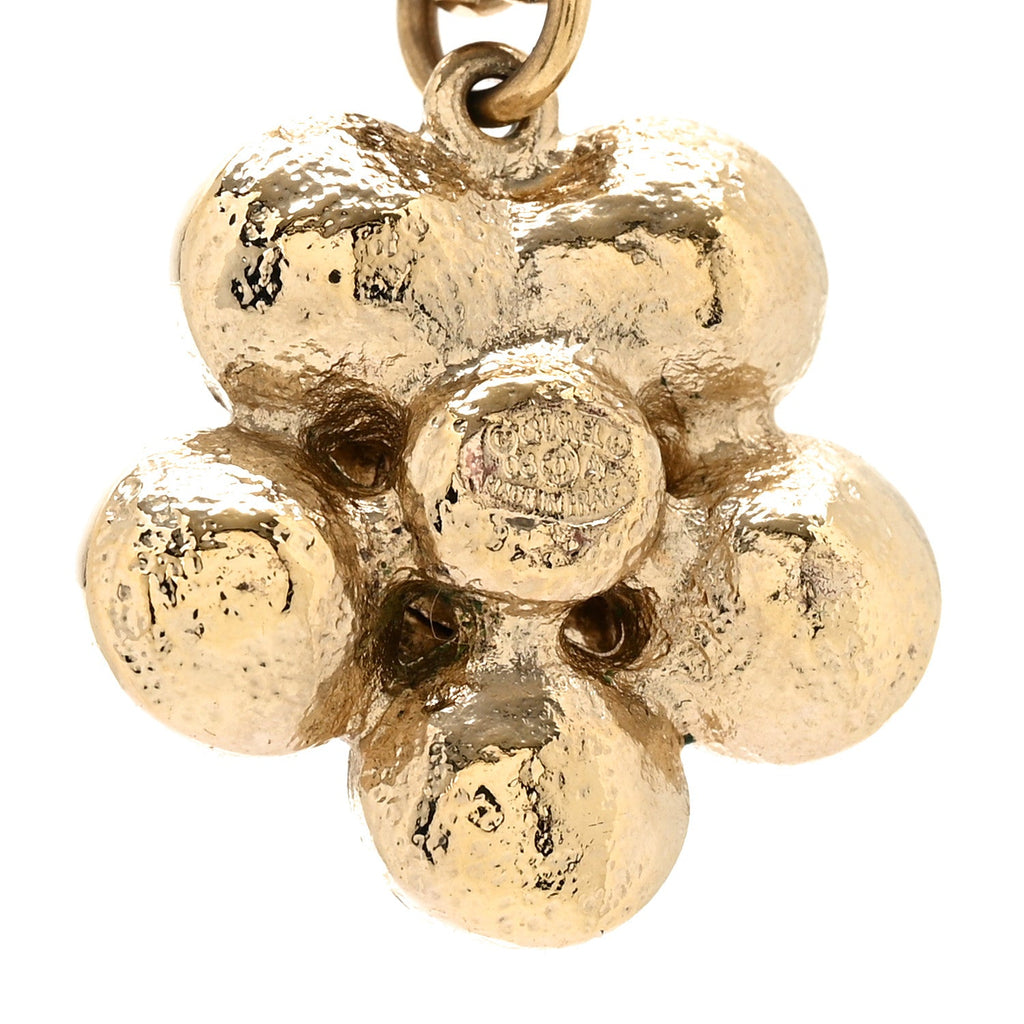 Crystal CC Flower Pendant Necklace Gold