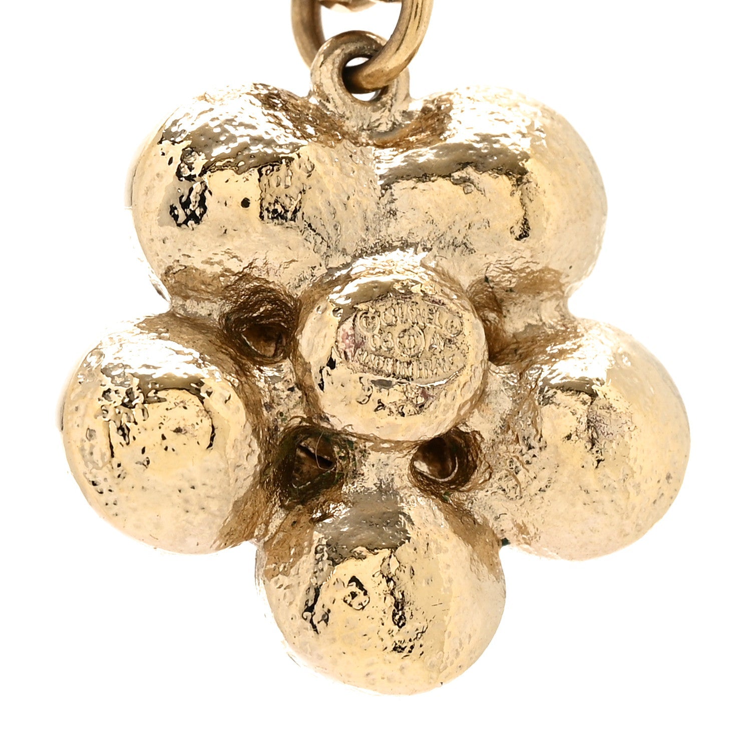 Crystal CC Flower Pendant Necklace Gold
