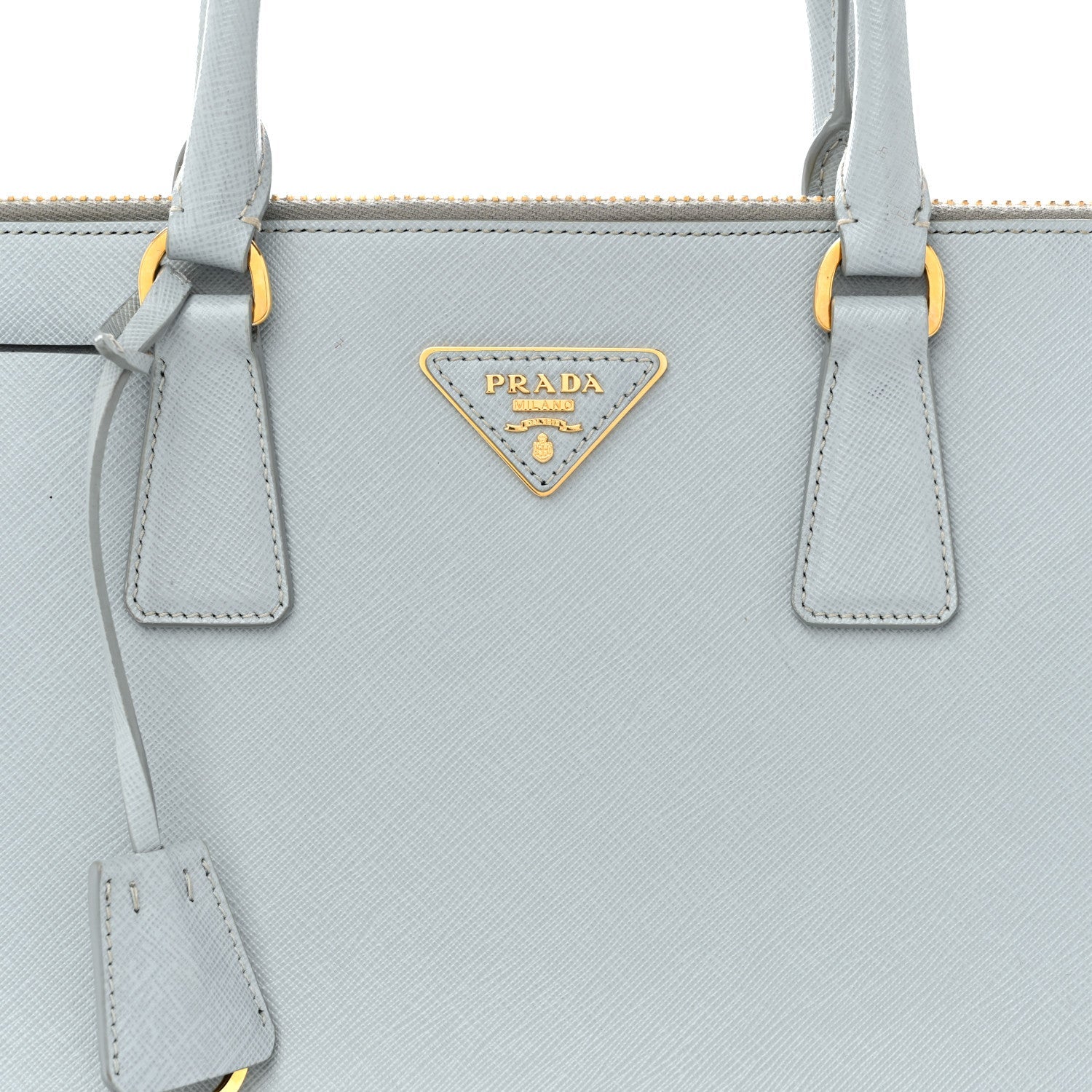 Prada Saffiano Lux Large Promenade Tote Lago