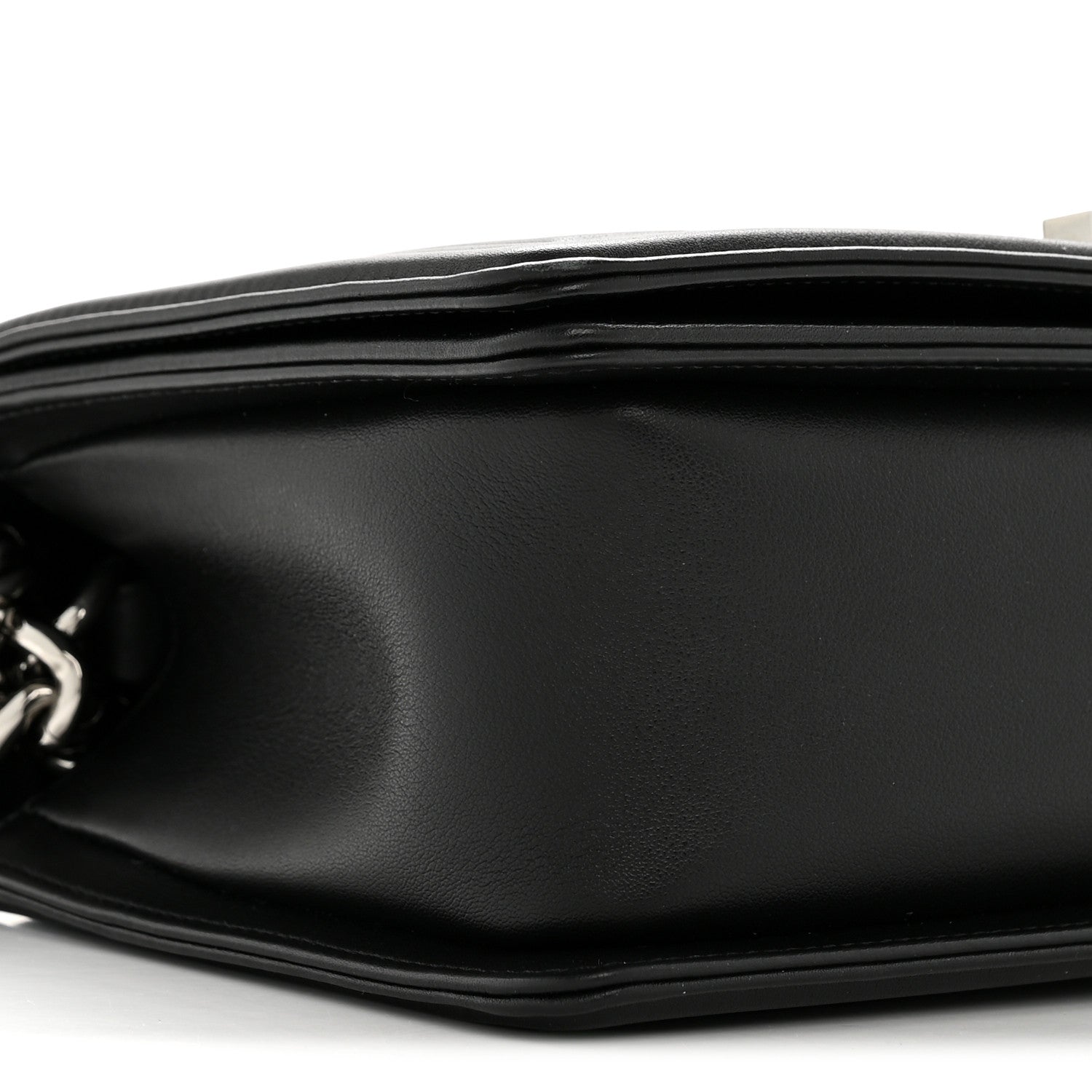 Chanel Lambskin Chevron Quilted Medium Boy Flap Black