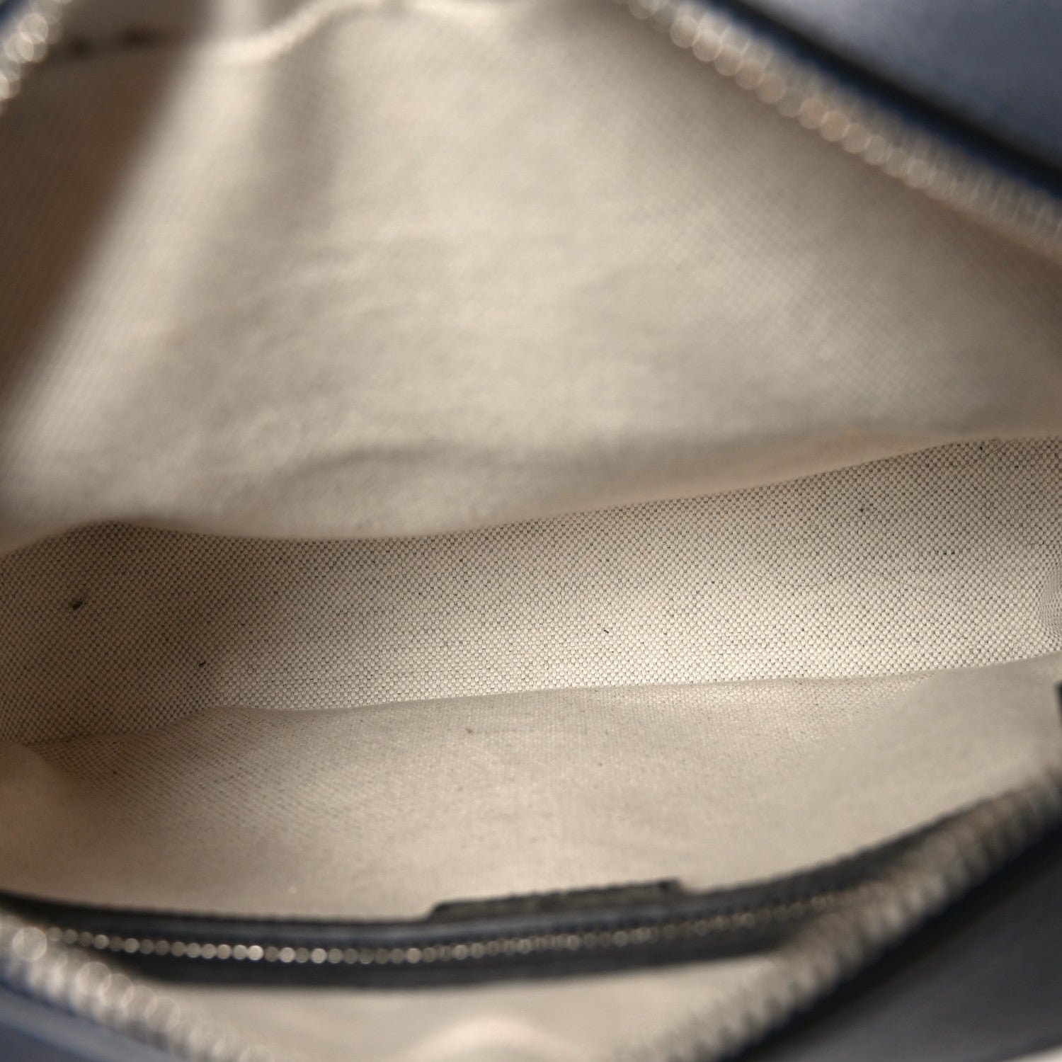 Gucci GG Supreme Monogram Textured Dollar Calfskin Small Horsebit 1955 Shoulder Bag Beige Blue