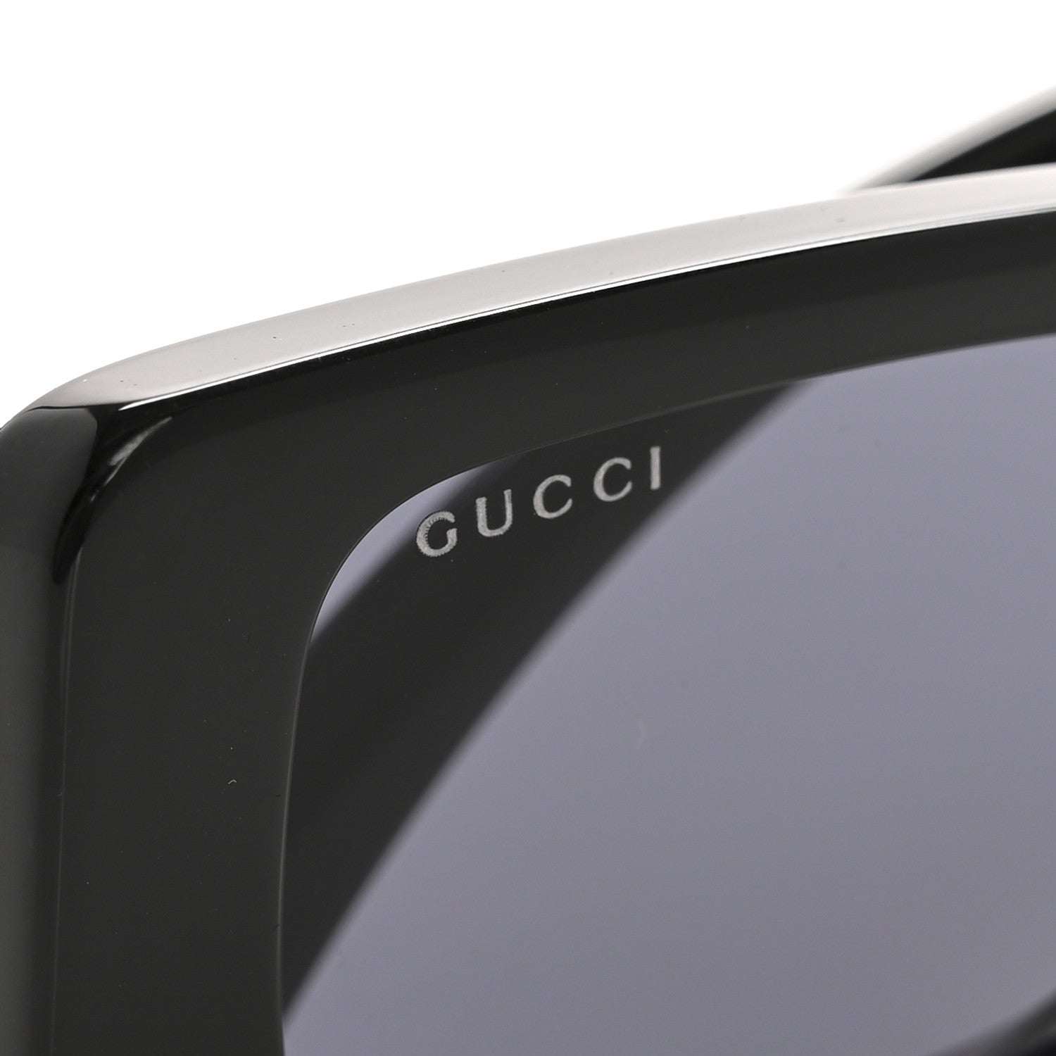 Gucci Acetate Chaise Rectangle Frame Sunglasses GG1325S Black