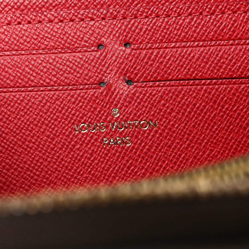 Louis Vuitton Damier Ebene Clemence Wallet Cherry