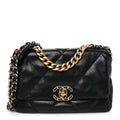 Chanel Lambskin Quilted Medium Chanel 19 Flap Black