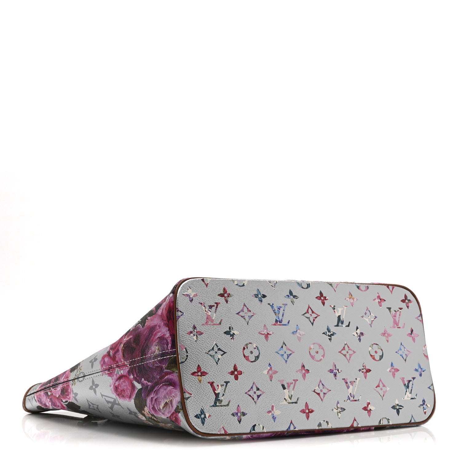 Louis Vuitton Metallic Monogram LV Garden Neverfull MM  Silver