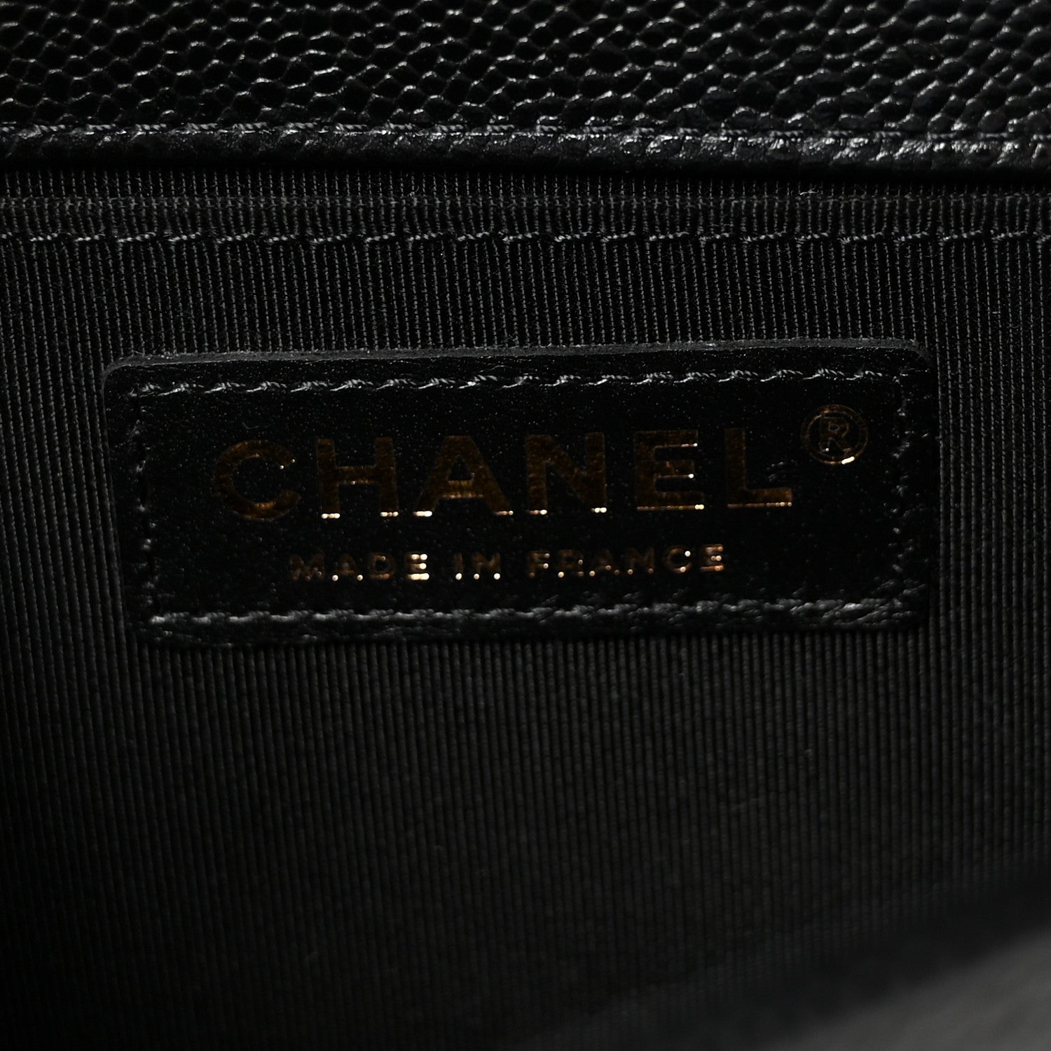 Chanel Caviar Chevron Quilted Small Boy Flap Black