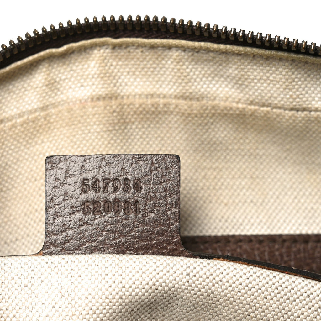 Gucci GG Supreme Monogram Web Medium Ophidia Messenger Bag Brown