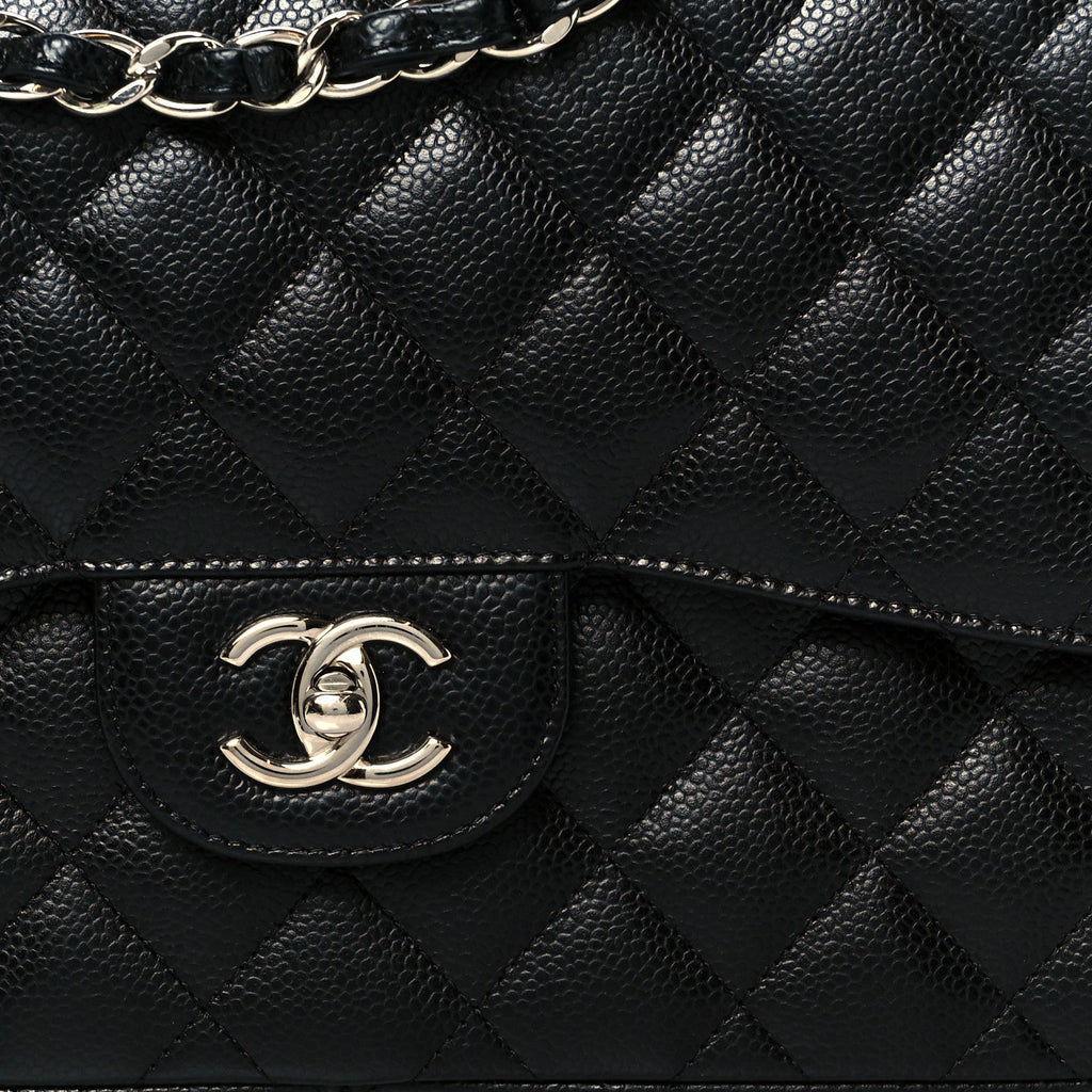 Chanel Caviar Quilted Jumbo Double Flap Black
