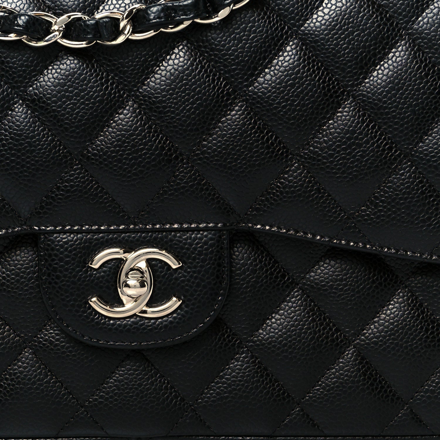 Chanel Caviar Quilted Jumbo Double Flap Black
