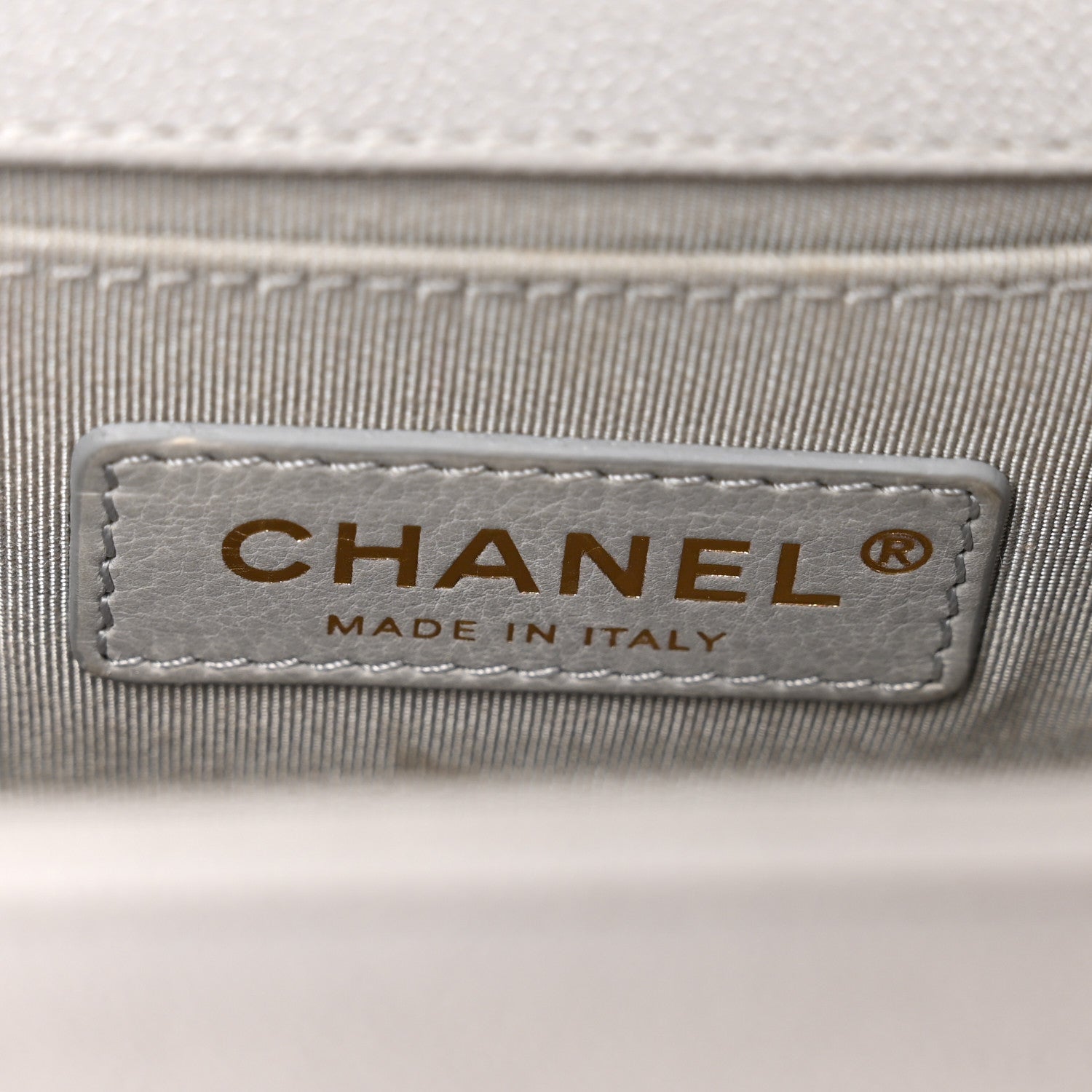 Chanel Caviar Quilted Small Boy Flap Light Grey