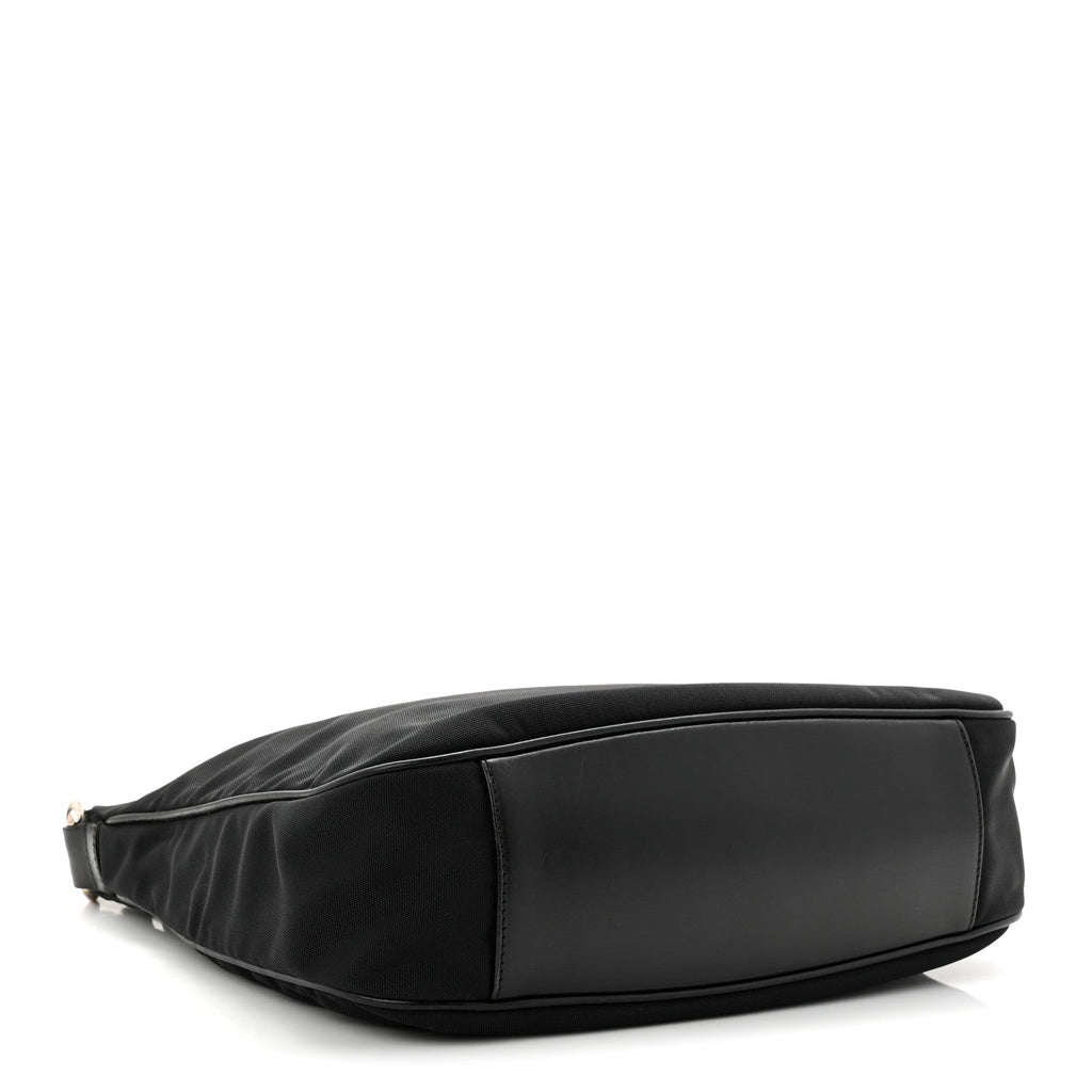 Gucci Nylon Bamboo Hobo Black