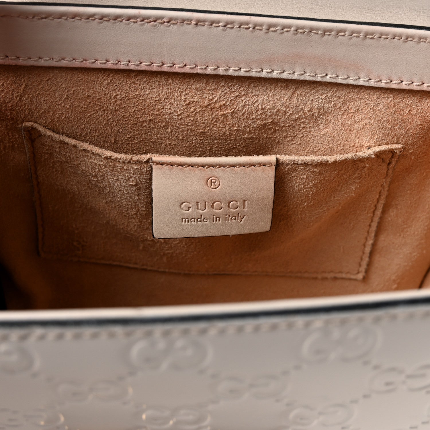 Gucci Guccissima Small Padlock Shoulder Bag Black White