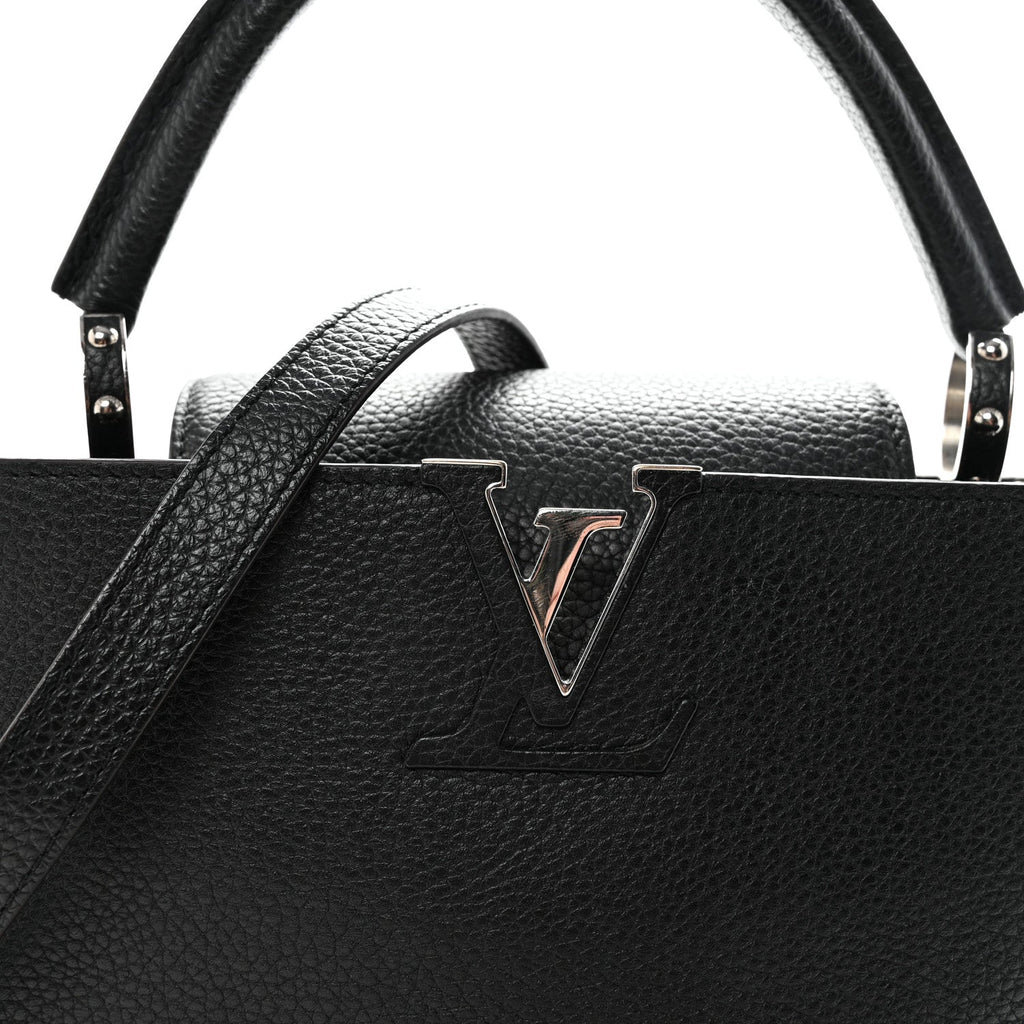 Louis Vuitton Taurillon Capucines PM Black