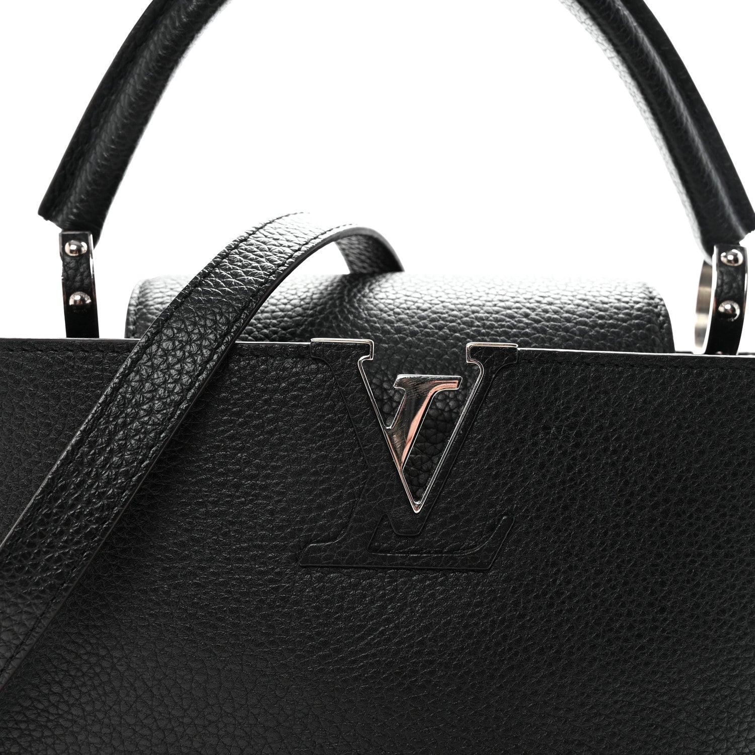 Louis Vuitton Taurillon Capucines PM Black