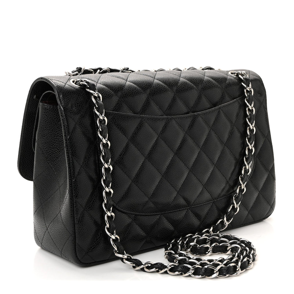 Chanel Caviar Quilted Jumbo Double Flap Black