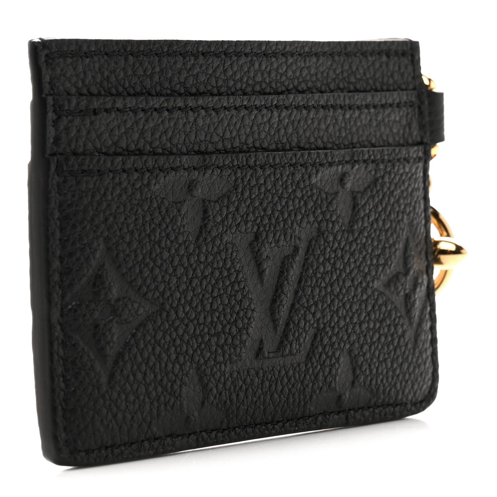 Louis Vuitton Empreinte Monogram LV Charms Card Holder Black