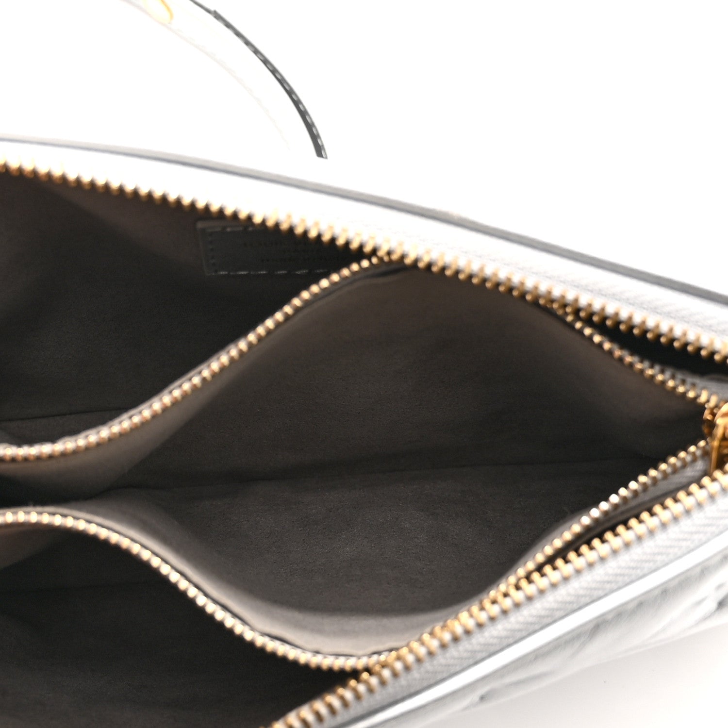 Louis Vuitton Metallic Lambskin Embossed Monogram Coussin BB Silver