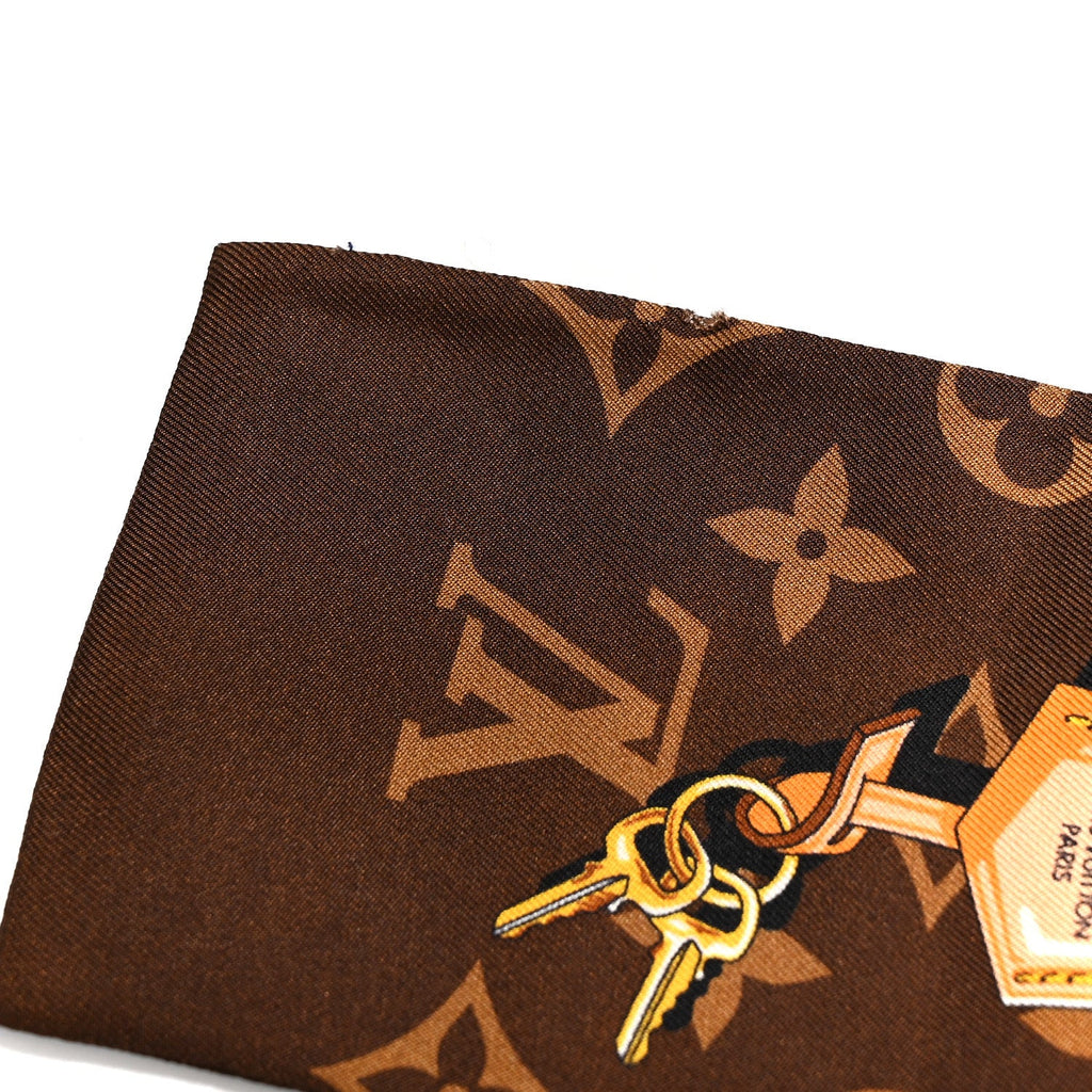Louis Vuitton Silk Monogram Confidential Bandeau Brown