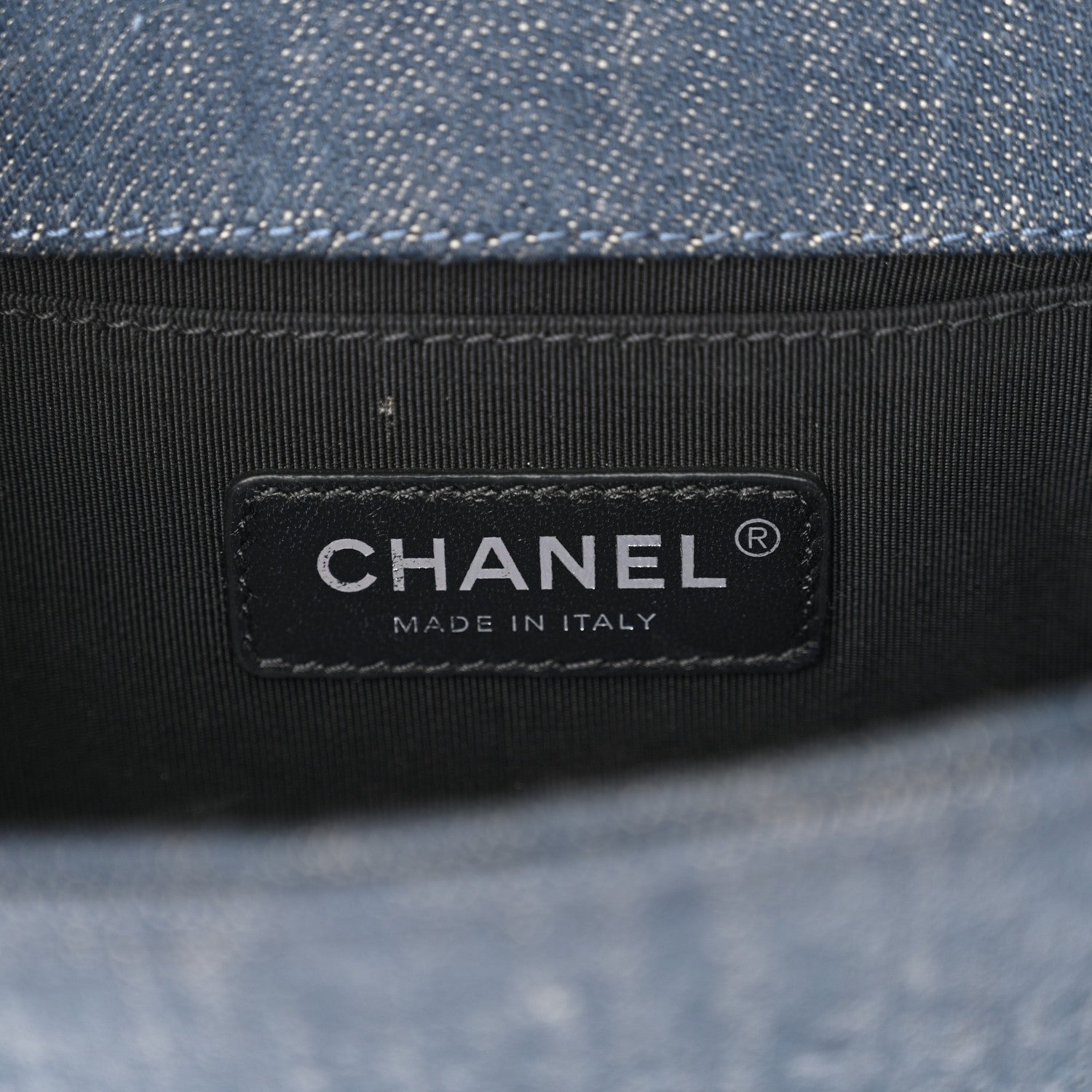 Chanel Denim Embossed Small Boy Flap Blue