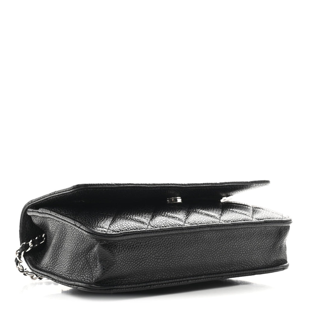 Chanel Caviar Quilted Wallet on Chain WOC Black