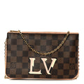 Louis Vuitton Damier Ebene Double Zip Pochette