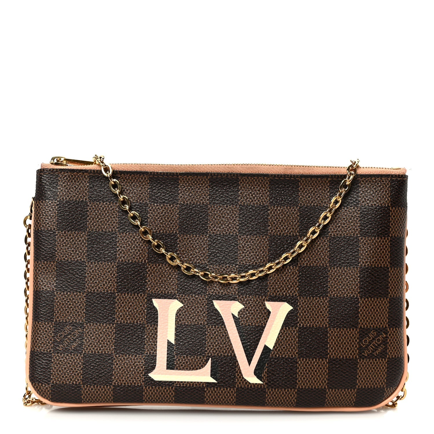 Louis Vuitton Damier Ebene Double Zip Pochette