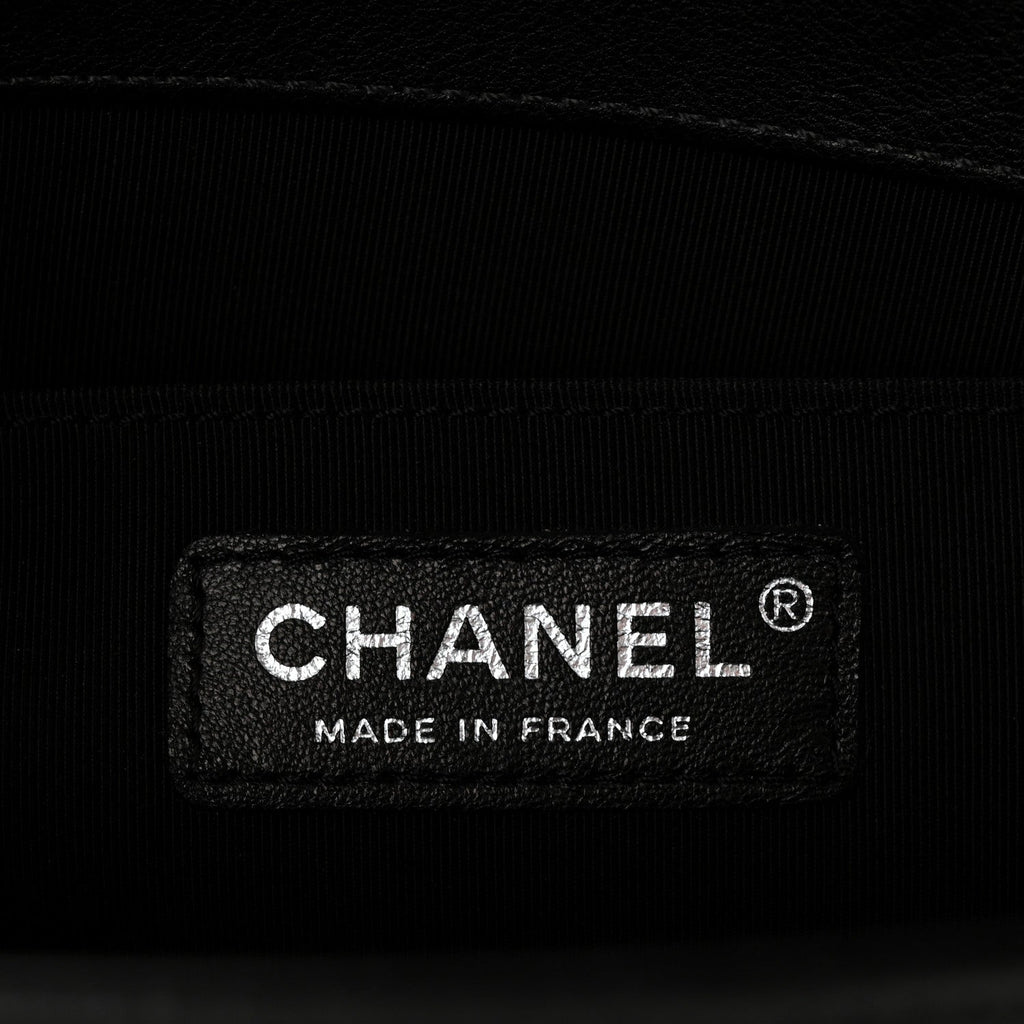 Chanel Grained Calfskin Quilted Medium Boy Flap Black