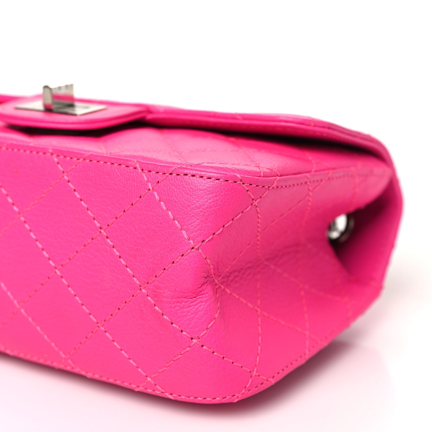 Chanel Goatskin Quilted 2.55 Reissue Mini Flap Fluorescent Pink
