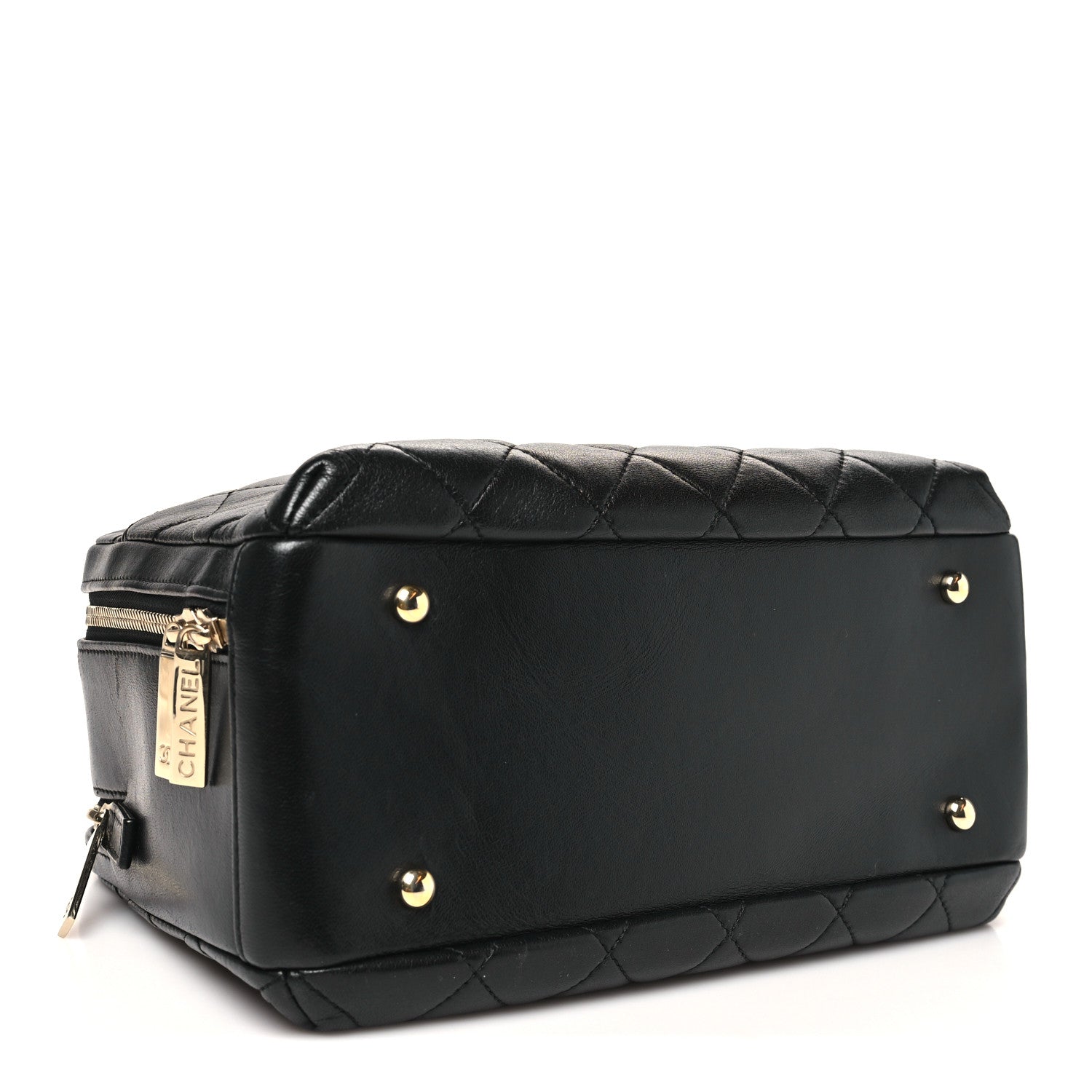 Chanel Lambskin Quilted Medium Trendy CC Bowling Bag Black