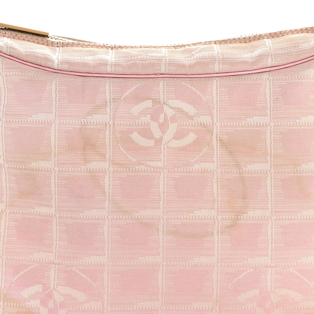 Chanel Nylon Travel Ligne Hobo Pink