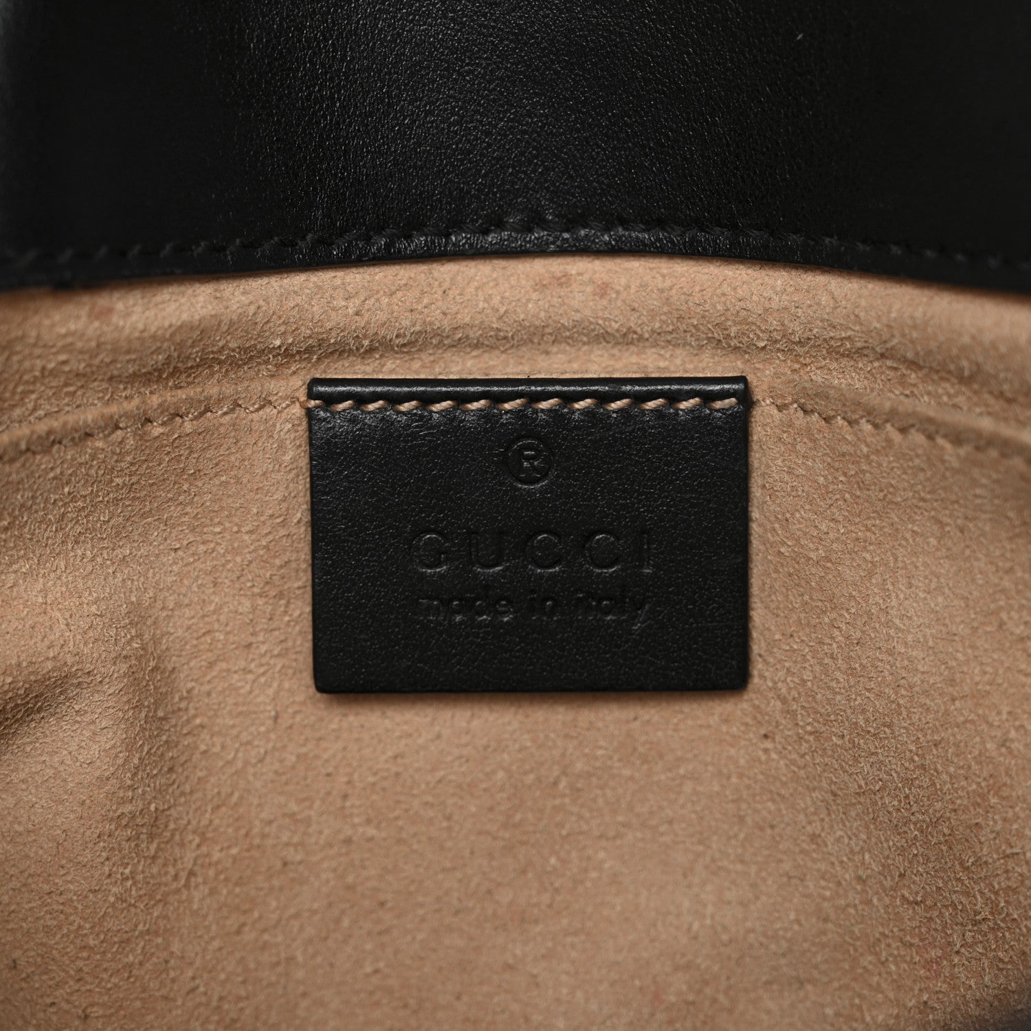 Gucci Calfskin Matelasse Mini GG Marmont Shoulder Bag Black