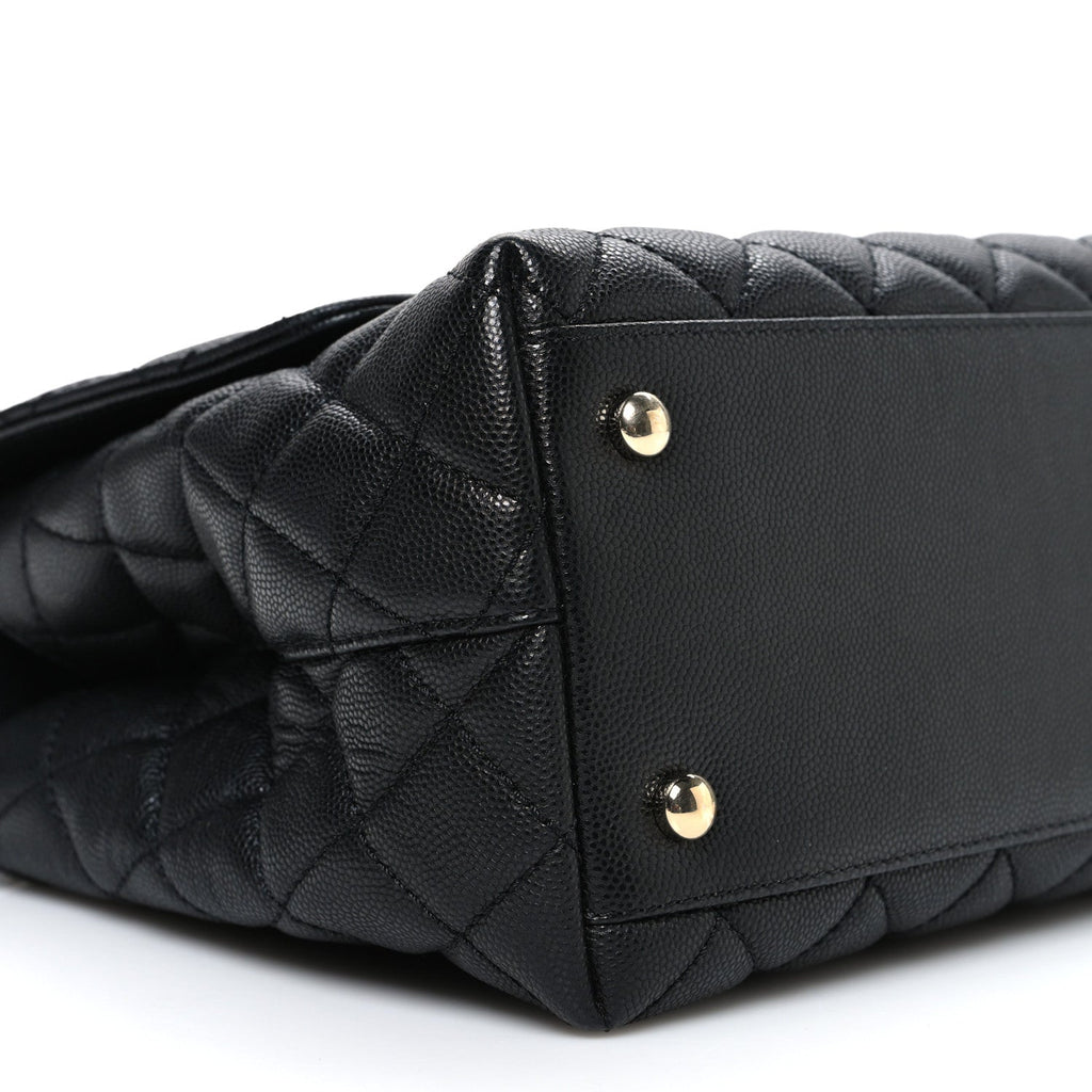 Chanel Caviar Quilted Small Coco Handle Flap Black