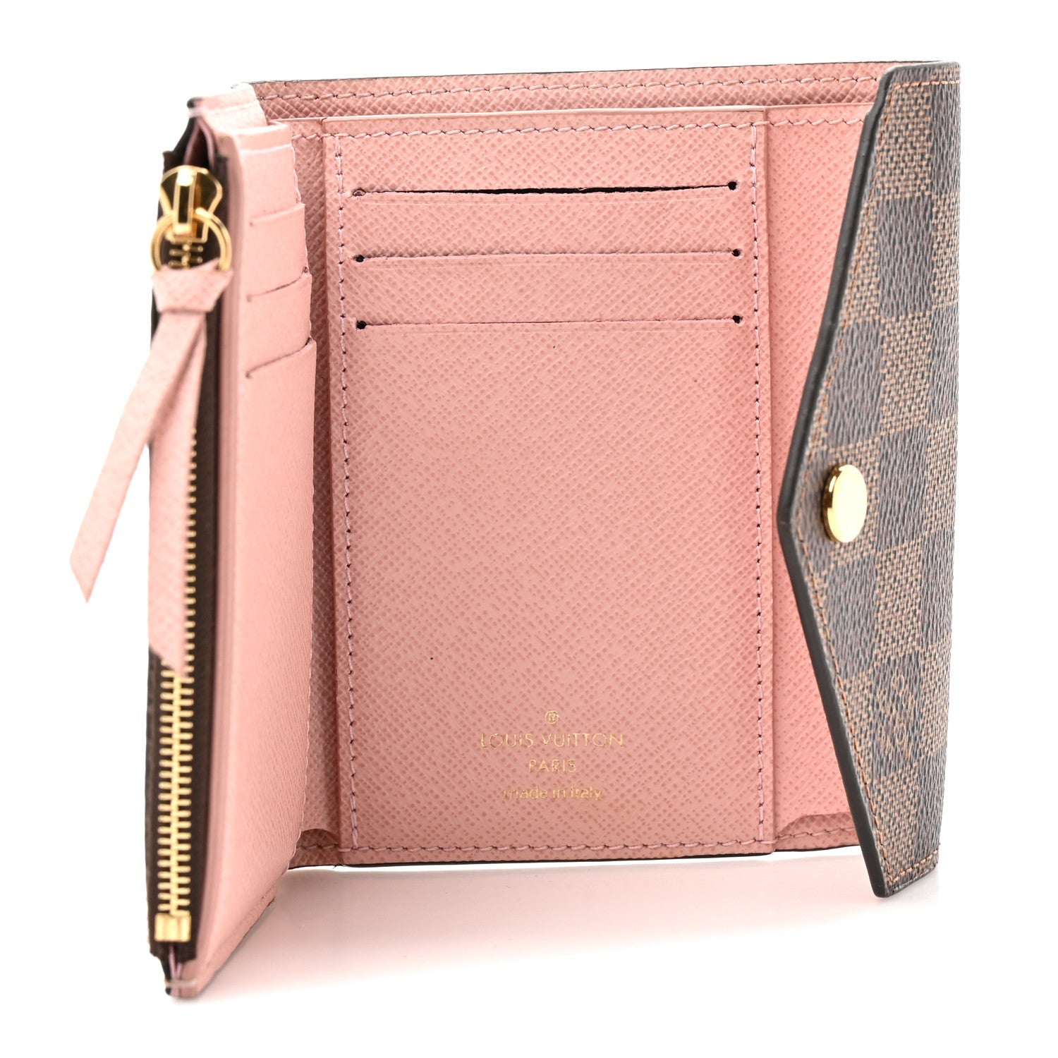 Louis Vuitton Damier Ebene Victorine Wallet Rose Ballerine