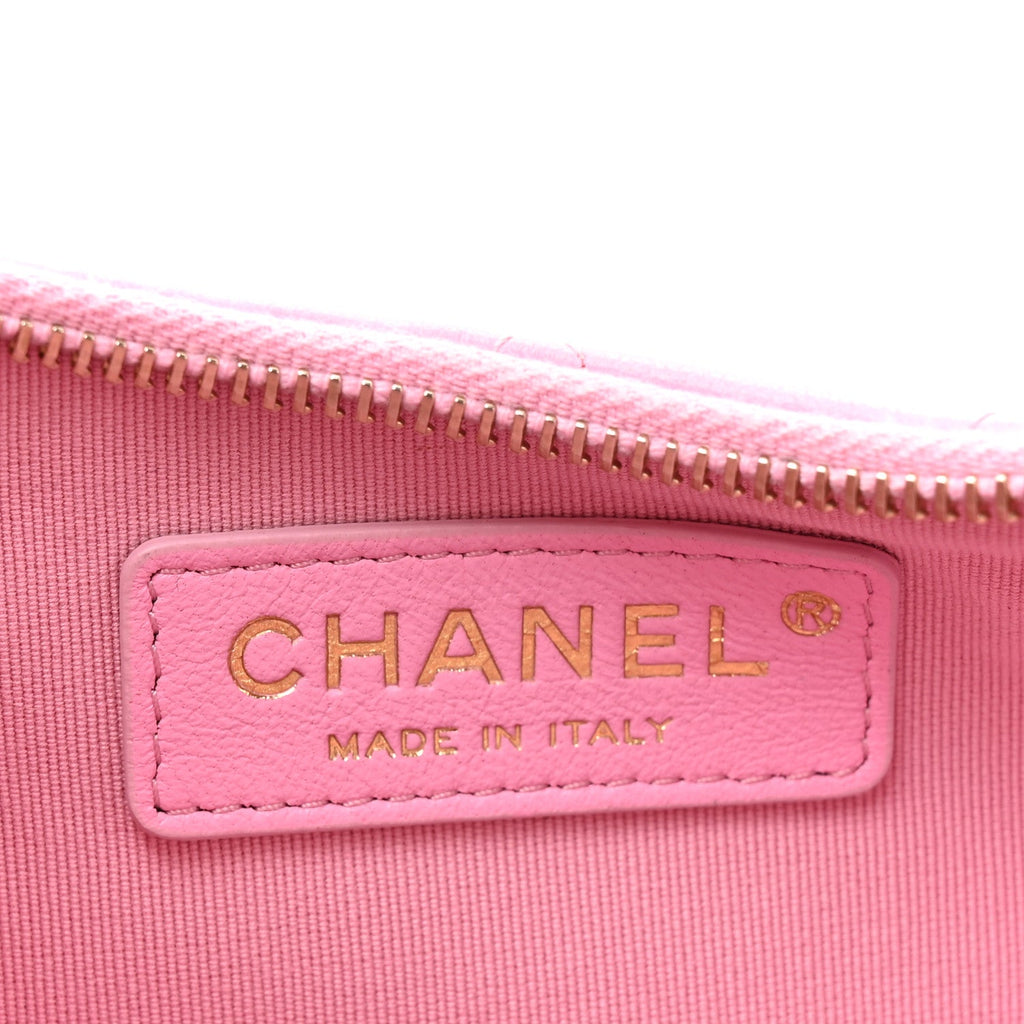 Chanel Lambskin Quilted Small Hobo Bag Pink