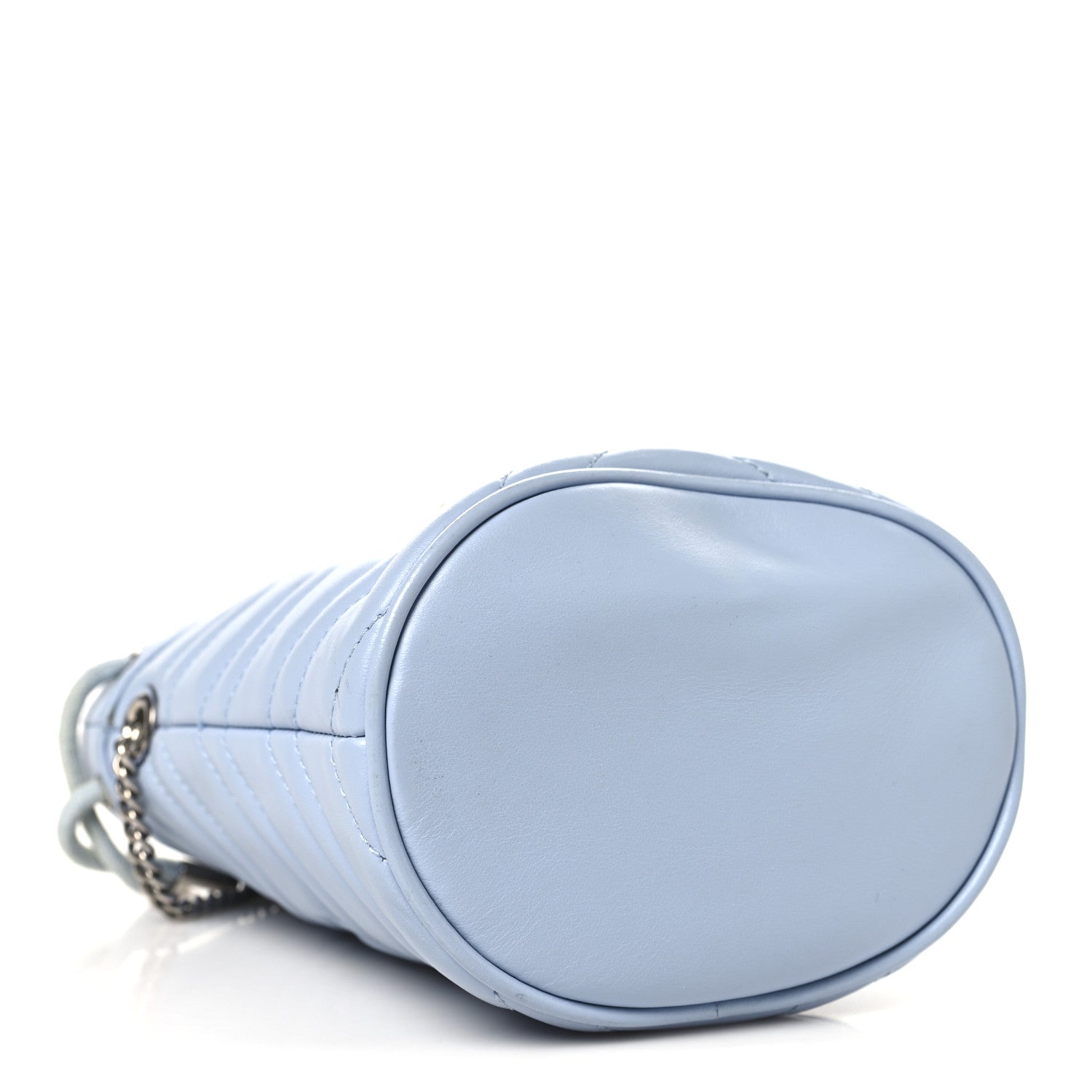 Gucci Calfskin Matelasse Mini GG Marmont 2.0 Bucket Bag Porcelain Light Blue