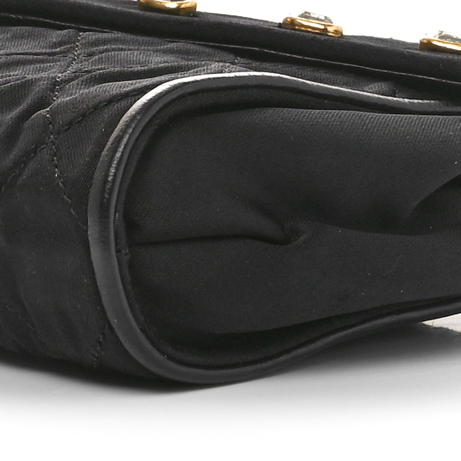 Chanel Fabric Quilted Crystal Envelope Small Flap Black