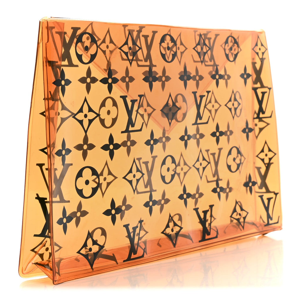 Louis Vuitton PVC Monogram Printed Envelope Pouch Orange