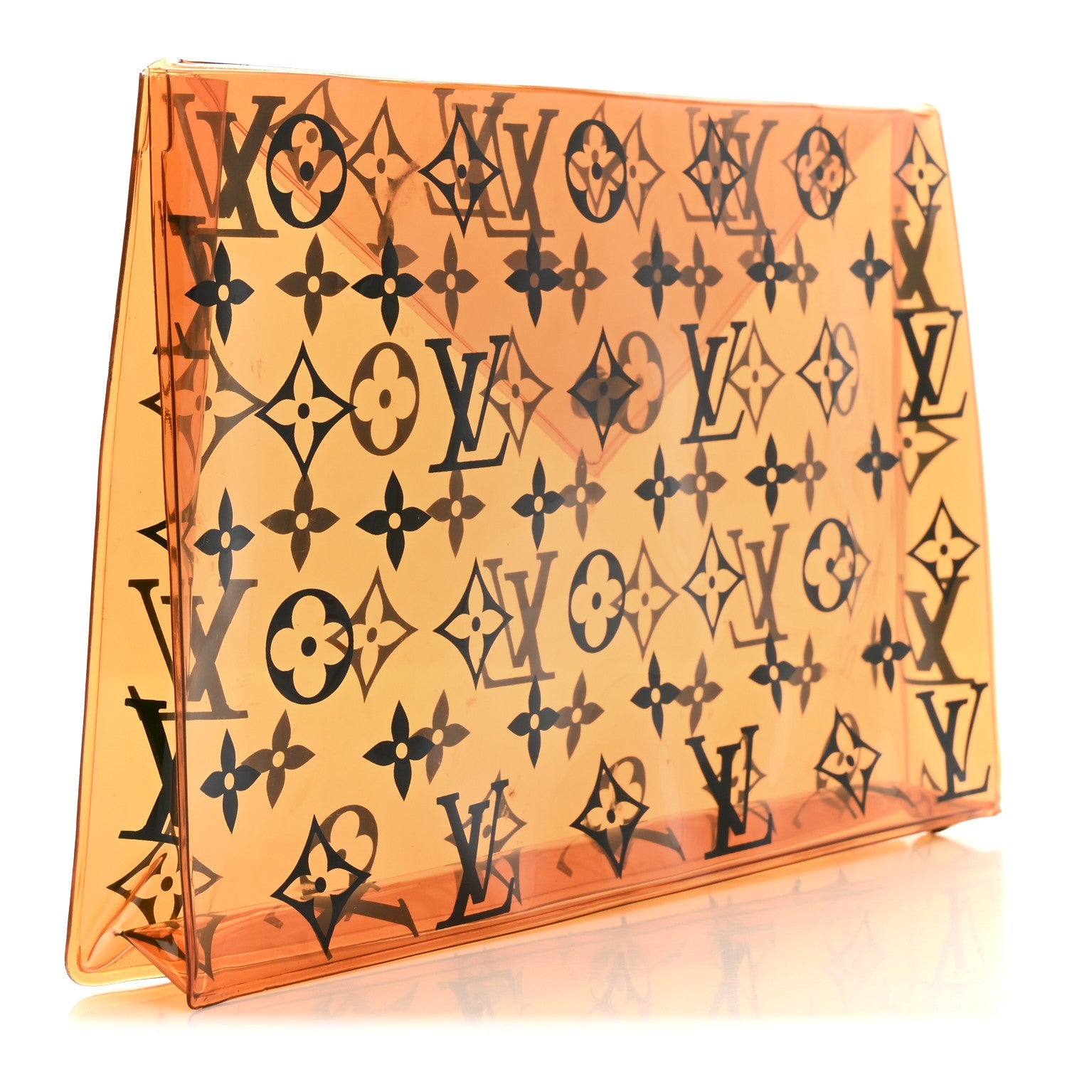 Louis Vuitton PVC Monogram Printed Envelope Pouch Orange