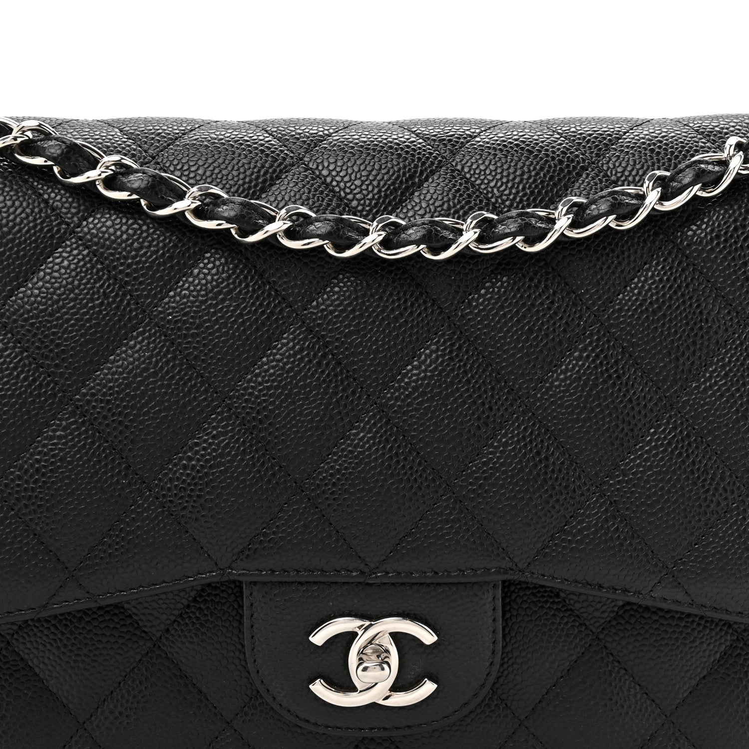 Chanel Caviar Quilted Jumbo Double Flap Black