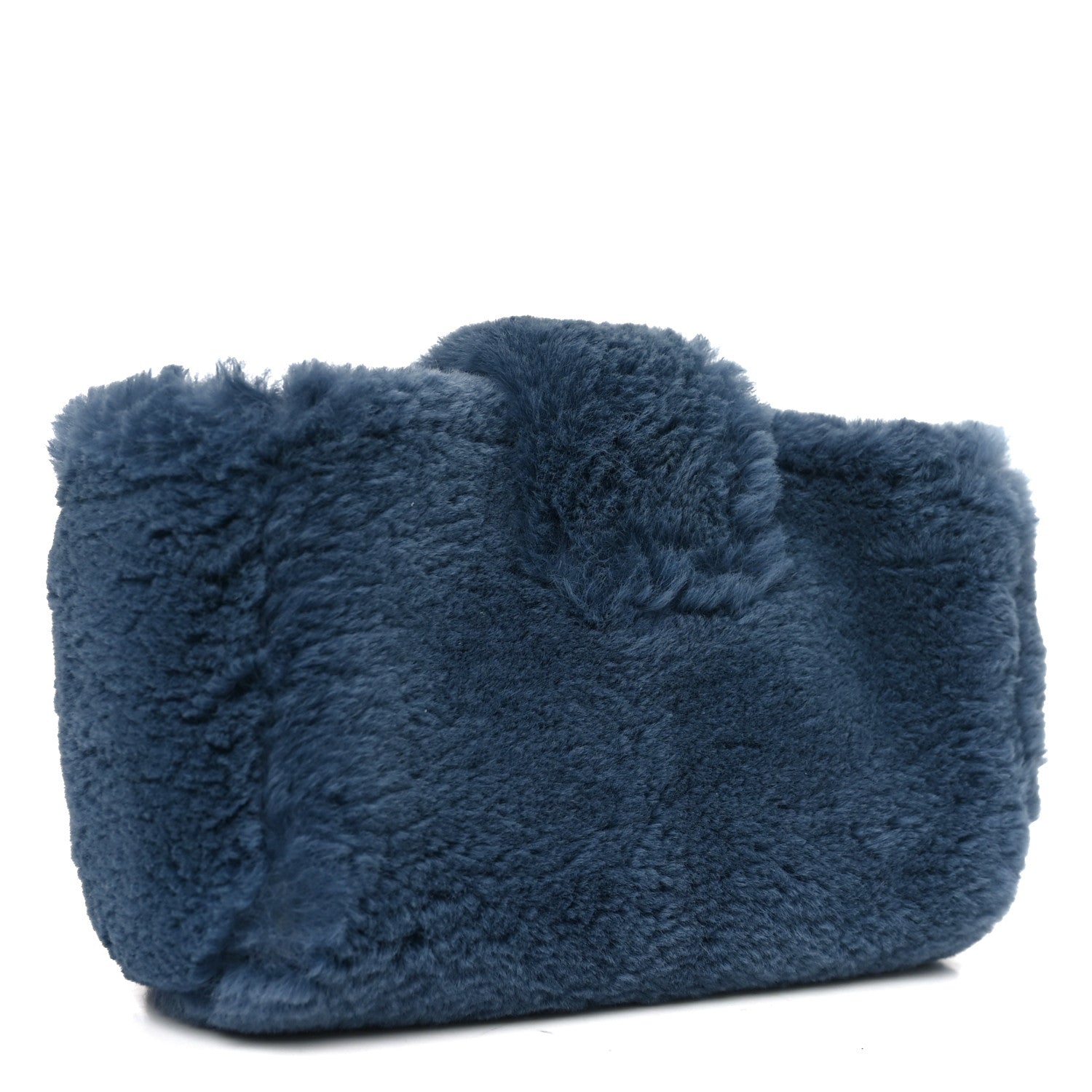 Rabbit Fur Mini CC Pouch Blue