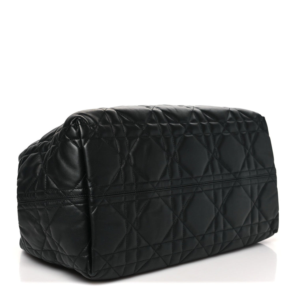 Christian Dior Calfskin Macrocannage Large Toujours Black