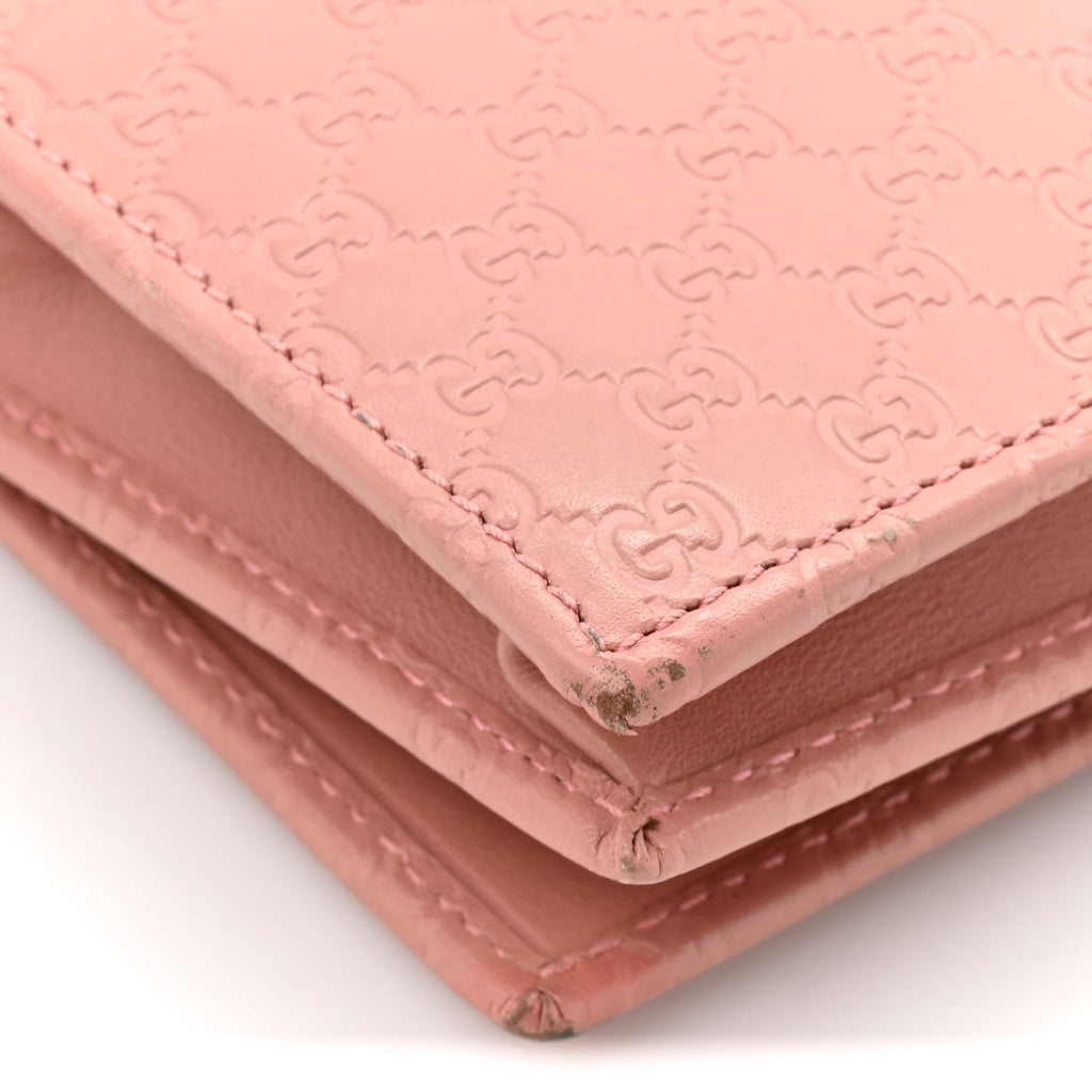 Gucci Microguccissima Crossbody Wallet Soft Pink
