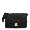 Chanel Caviar Quilted Small Twist Your Buttons Flap Black