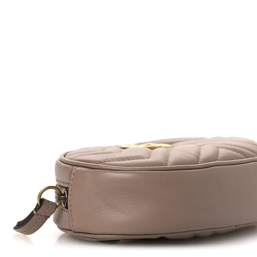 Gucci Calfskin Matelasse GG Marmont Belt Bag 85 34 Porcelain Rose
